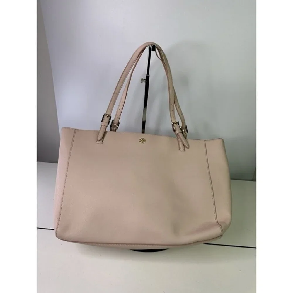 Tory Burch Canvas Pink Leather Shoulder Bag